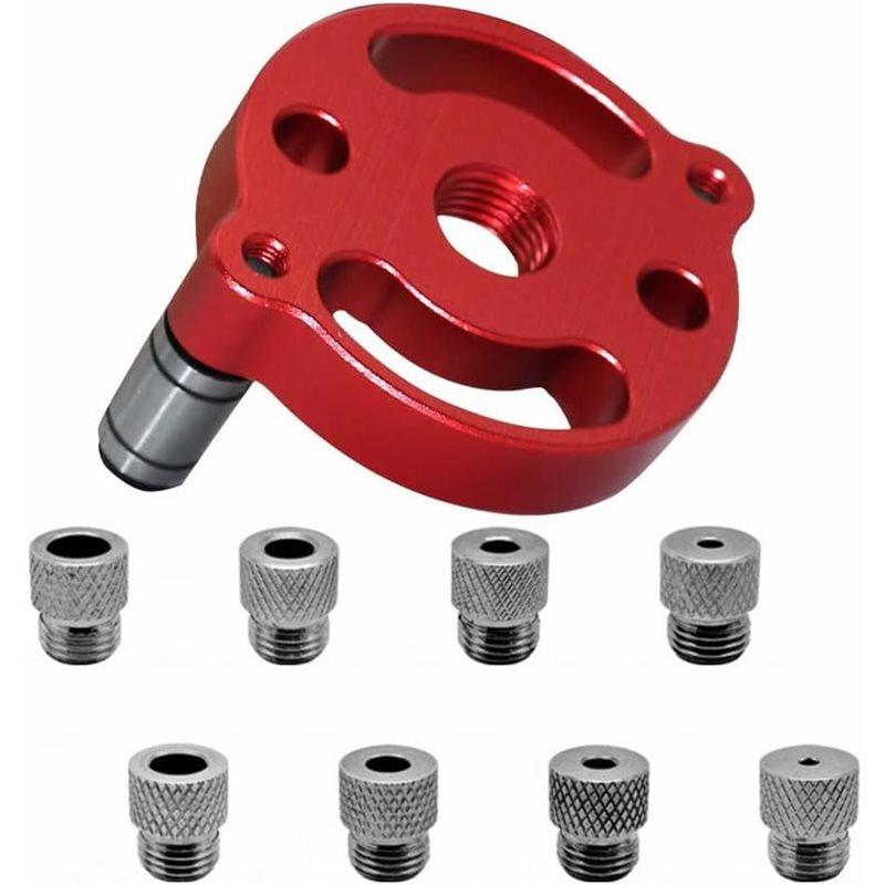 

SHGO-Woodworking Jig Self-Centering Dowel Tool,Handheld Drill Guide For Straight Holes, Wood Panel Hole Puncher Locator Joint червоний