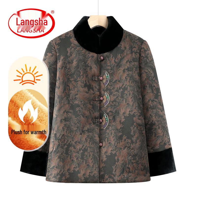 LangSha Women s Plush Lined Padded Winter Coat 2XL