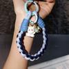Women S Woven Phone Wrist Strap Cat Charm Anti Lost Lanyard