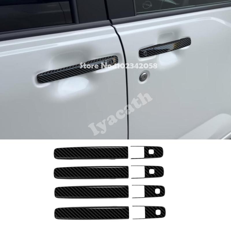 For Nissan ROOX 2025 2026 ABS carbonfiber black Car Outside Door Handle Shell Door Handle Door Bowl Cover Exterior accessories