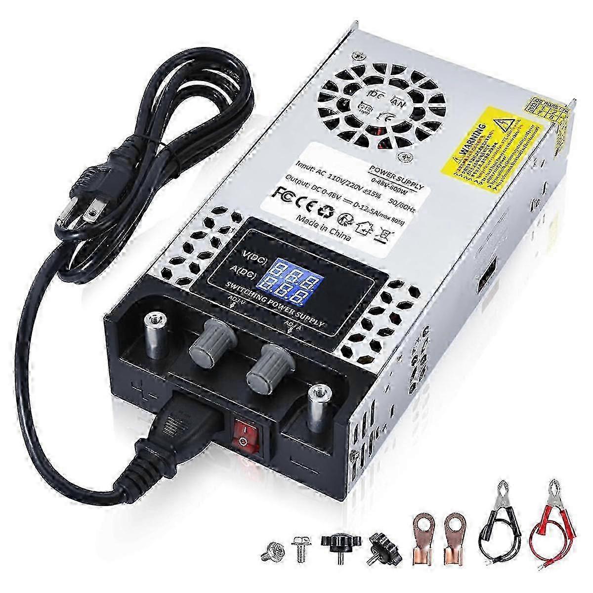 2025 AC zu DC Konverter 60V DC Stromversorgung Einstellbar 0-60V 0-10A SMPS Max 600W Schaltnetzteil
