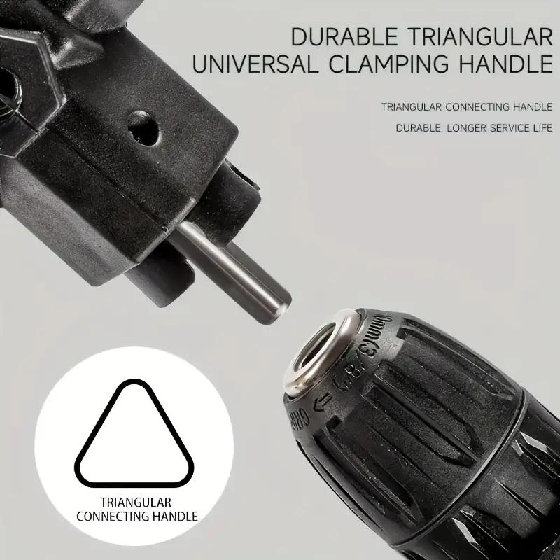 Portable 90° Right Angle Drill Adapter Impact Chuck Corner Extension Tool for Tight Space Drilling