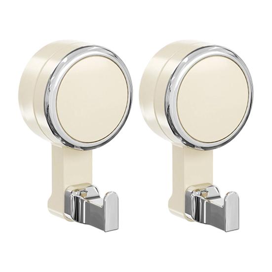 Rotating Suction Cup Hooks with Vacuum Lock Heavy-Duty Waterproof Hooks Reusable Space-Saving Organizer for Bathroom Kitchen