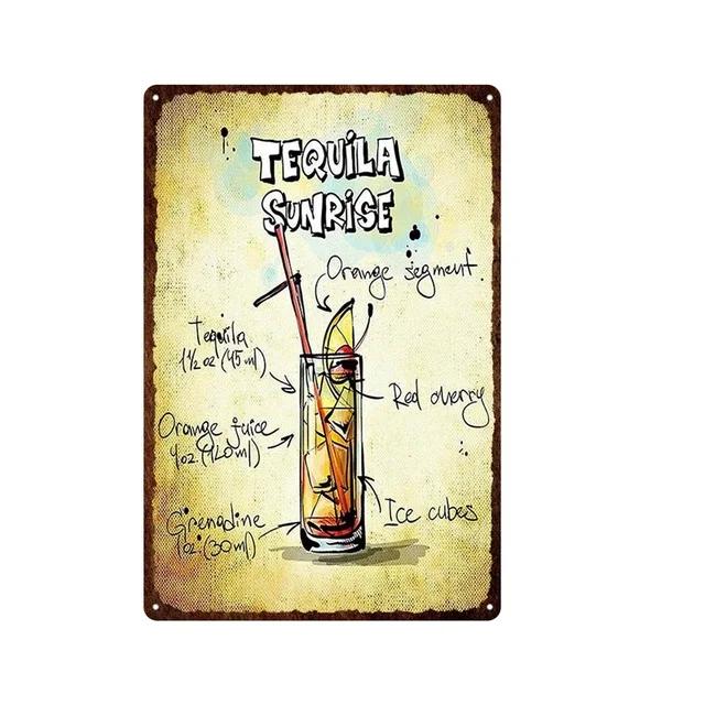 Vintage Coconut Milk Beach Bar Tin Sign  Southeast Asia Popcorn Beer Cafe Restaurant Kitchen Wall Decor Metal Poster