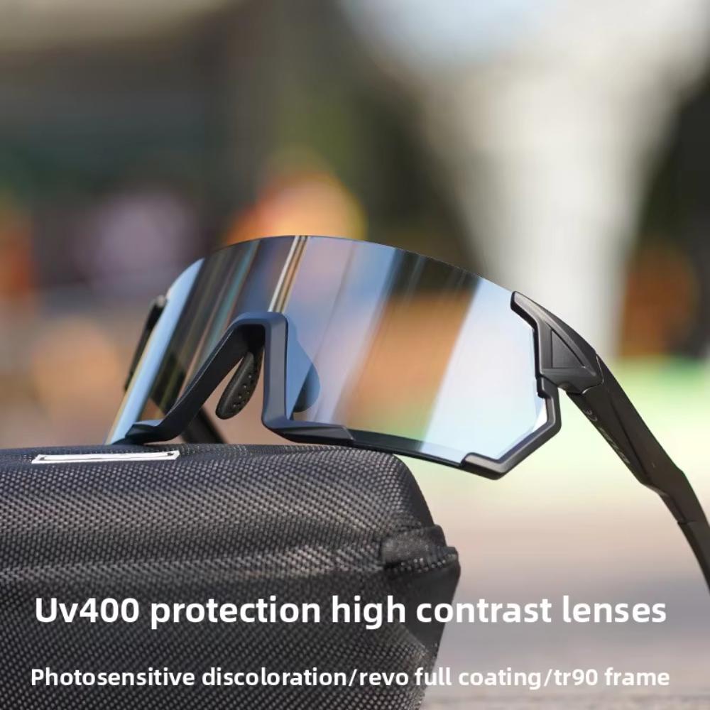 Cycling Goggles High-Contrast Color-Changing UV400 Lenses Windproof for Road Biking & Outdoor Activities