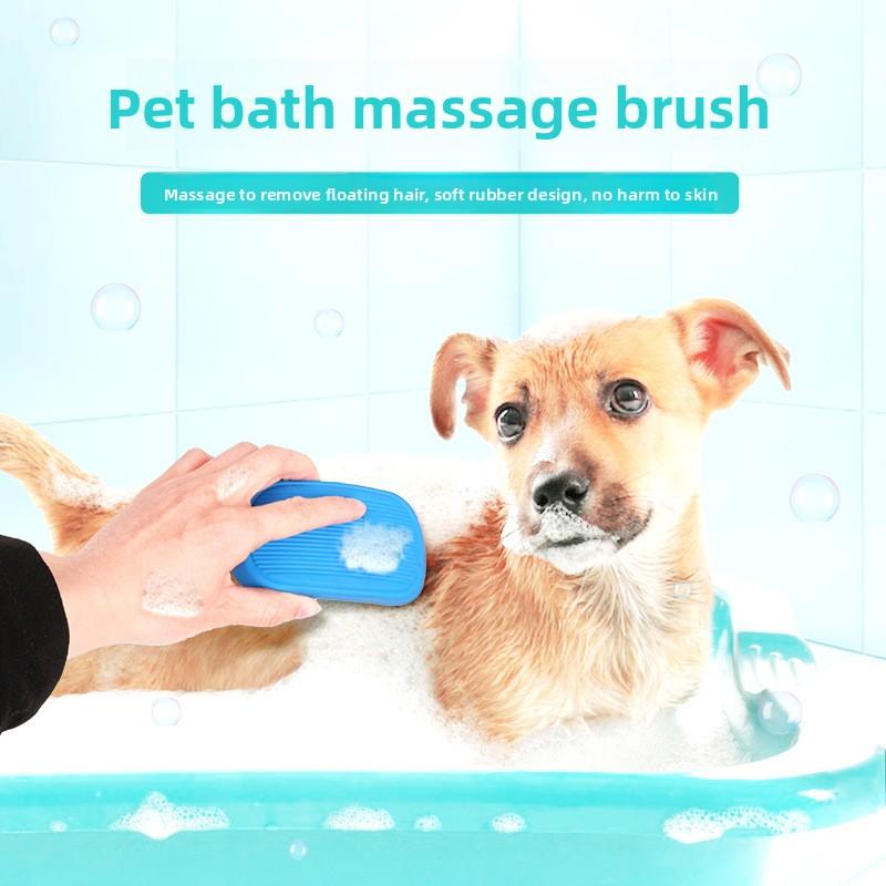 Pet Bath Brush, Soft Dog Massage Brush, Hair Removal, Cleaning and Grooming Comb