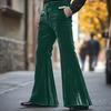 Pánské kalhoty se zvonovým spodkem sametové kalhoty retro styl 70. let disco outfit ležérní volný střih na párty kalhoty s pouličním lemem pro každodenní párty v kanceláři