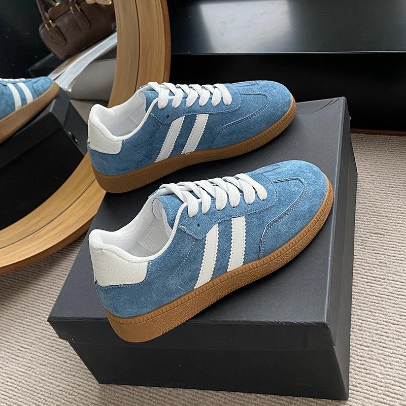 Retro Dopamin Casual Moralische Trainingsschuhe Damen 2025 Neue Lässige Sportliche Kleine Weiße Schuhe Rutschfest Leicht Dicke Grundplatte Schuhe