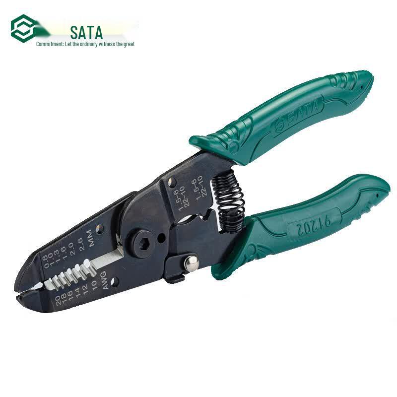SATA 91202 Wire Stripper with Cutter 7 inch