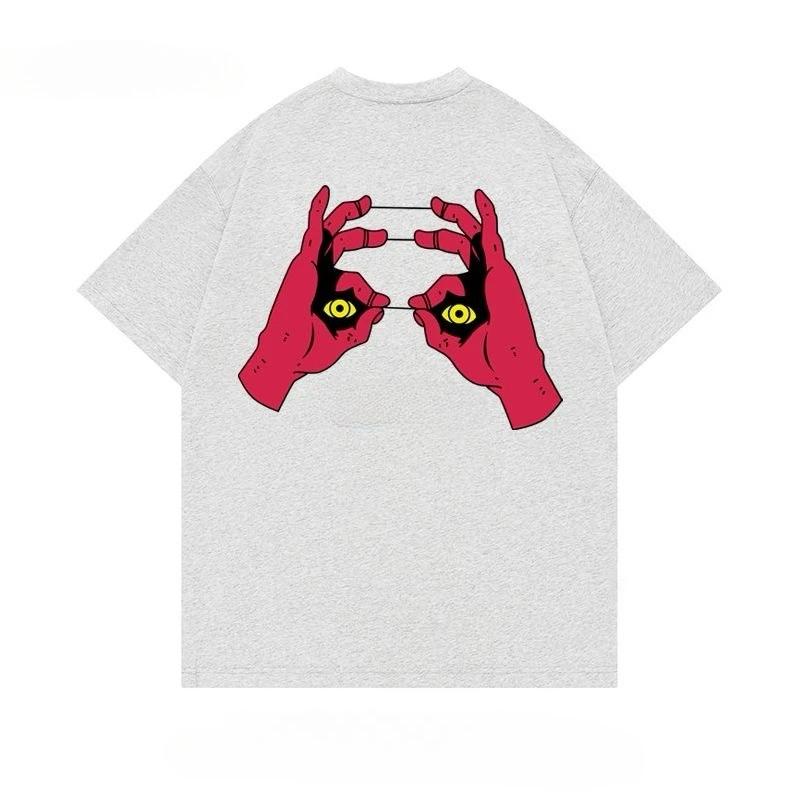 

Pure cotton summer American-style T-shirt, plus-size men s half-sleeved shirt S