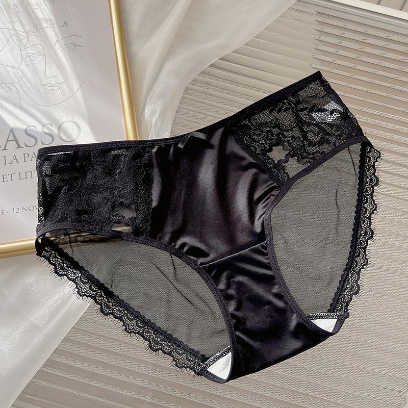 Ladies Court Pure Desire Style New Lace Sexy Bow Sweet and Comfortable Briefs Underwear