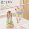 Uforu Dopamine Makeup Brush Storage Container Dustproof Hanging Drying Multi-Function Makeup Egg Organizer