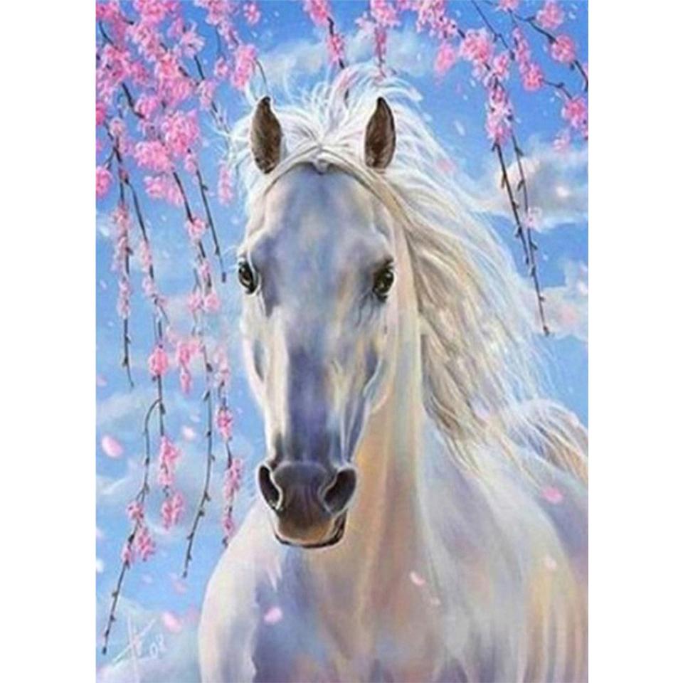 5D kulatá diamantová malba zvířecí diamantová výšivka ";kůň"; rhinestone mosaic picture cross stitch kit DIY domácí dekorace dárek