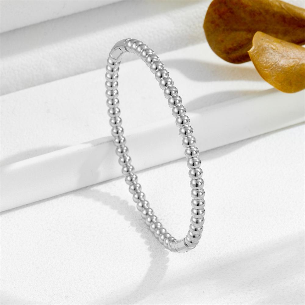 2026 Fashion Bamboo Light Luxury High-end Bracelet Women, Versatile Simple Round Beads Personalized Ins Wind Bracelet