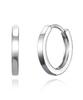 Geigerjewelry Simple Basic One-Touch Ring Earrings Gisvee139 (Silver 925 Pin)