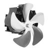 5-Blatt-Wärmebetriebener Herdventilator, geräuschloser, wandhängender, thermisch betriebener Kaminventilator aus Aluminiumlegierung