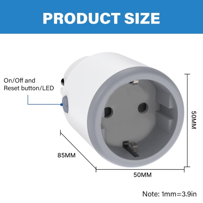 Intelligent Outlet with 16A Capacity Programmable Timer Power Consumption Trackings Energy Saving Electrical Plugs