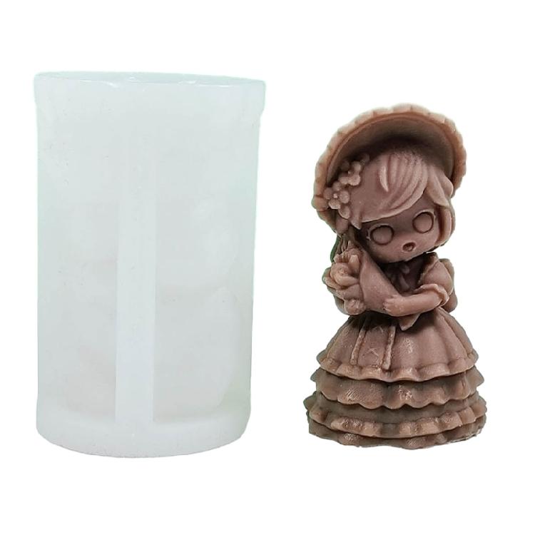 3D Girl Silicone Candle Mold DIY Aromatherapy Gypsum Crystal Epoxy Resin Molds