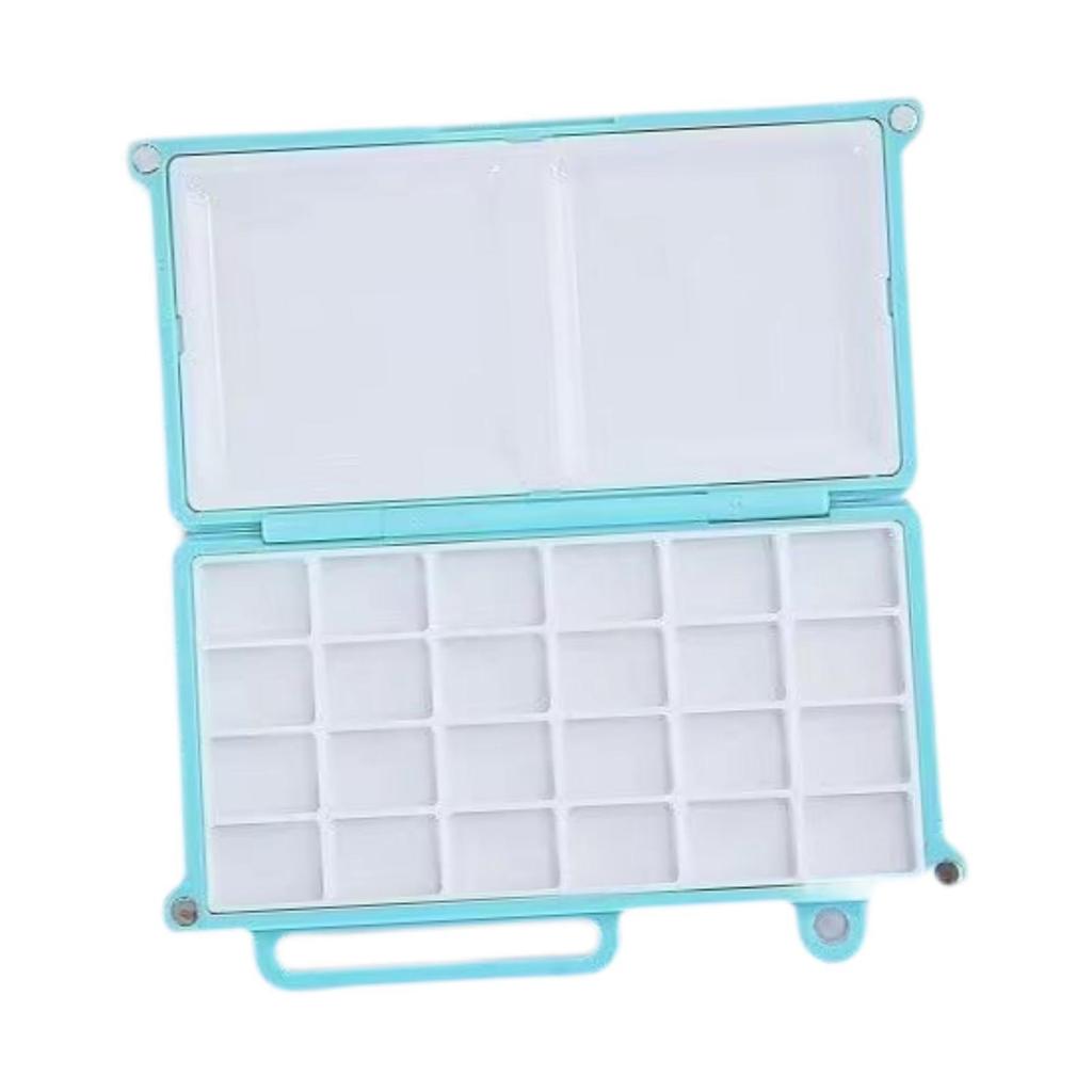 Mini Watercolor Palette Wells Paint Tray Convenient Painters Empty Portable for