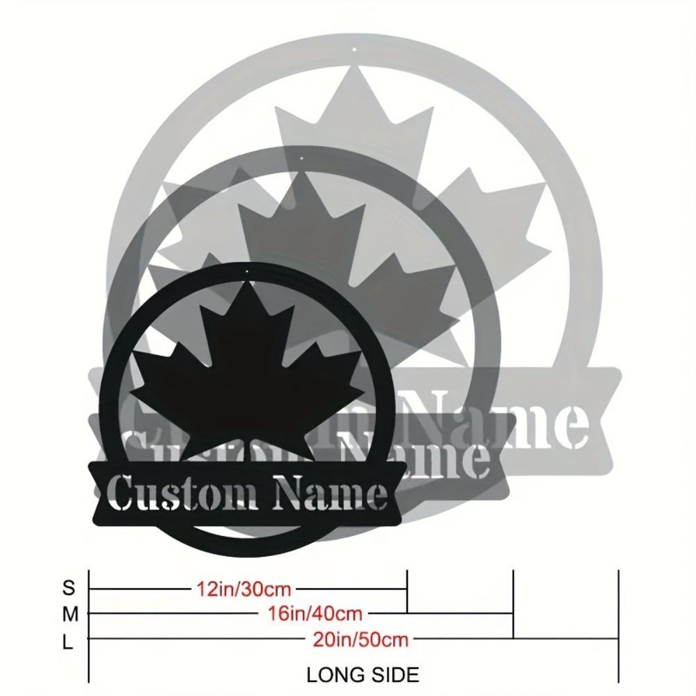 

Unique Personalized Maple Leaf Metal Wall Decor Custom Address Vintage Style Indoor Outdoor Ideal for Home Office Deco 30cm