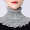Scarf Women'S Neck Cover Fake Collar Protect Cervical Spine Keep Warm And Cold-Proof Versatile Knitted Turtleneck Sweater Collar Women