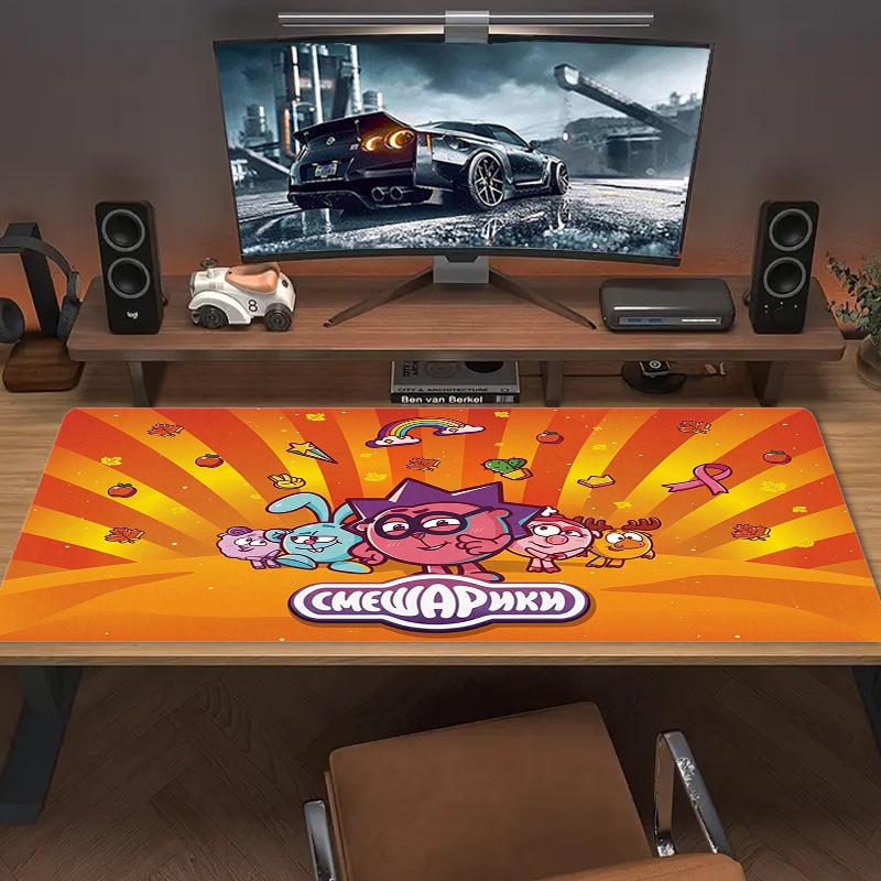 Kikouriki Kikoriki Cartoon Color Mouse Pad Large Gaming Table Cushion Non-slip Laptop Tablet Big Mousepad XXL Mat Mini PC Playmat With Lock Edge
