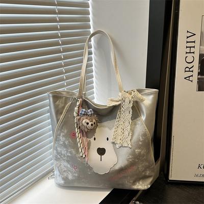 Cartoon Cute Women's Bag 2025 New Casual Large-capacity Bag Versatile Simple Trend Niche Shoulder Tote Bag