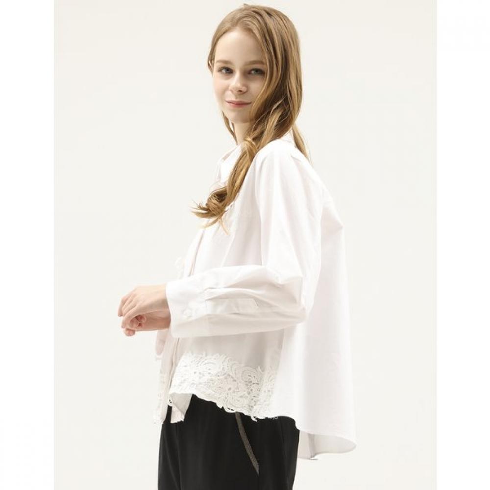 SON JUNG WAN Flower Lace Stripe Shirt Zdr6161131