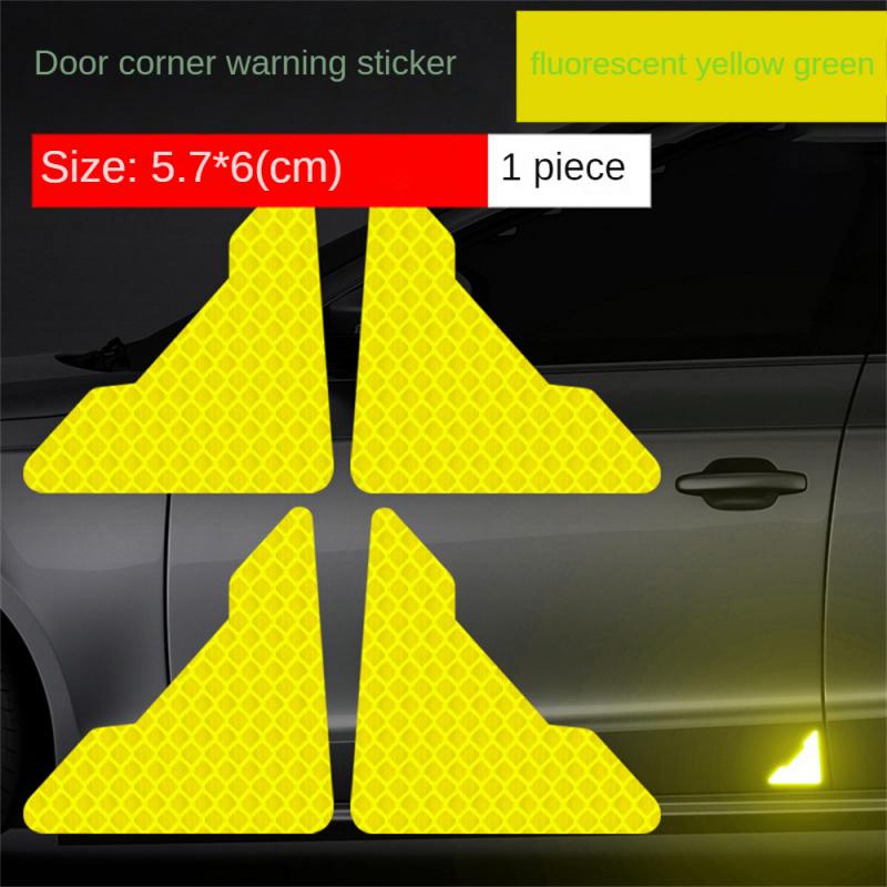 Adesivo Riflettente Angolo Porta Auto Impermeabile Antigraffio Protezione Anticollisione Decalcomanie di Avvertimento Adesivi Protezione Porta Auto