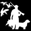 Cane da caccia uccello Car Styling adesivi decorativi riflettenti decalcomanie per auto Decor