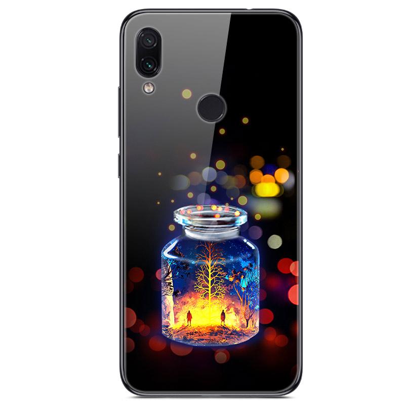 For Xiaomi Redmi Note 7 Case Tempered Glass Hard Back Cover For Xiomi Redmi Note7 Phone Cases Soft Bumper On Redmi 7 7A Redmi7