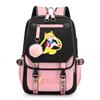 Sailor Moon Cute Anime Printed Student School Bag USB Interface Large Capacity Canvas Bag Computer Bag