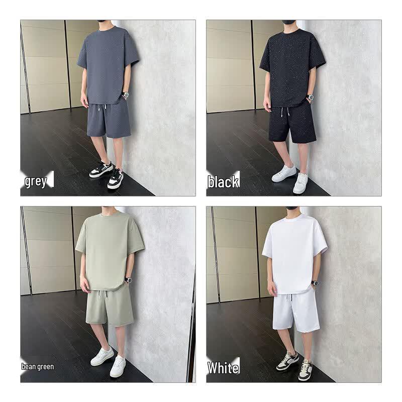 Jeanswest Men's Ice Silk Short Sleeve T-shirt & Shorts Set
