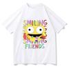 Smiling Friends Cartoon Print Tshirt Comfortable Women Summer Teeshirt Casual Tshirts Manga Funny Tees Graphic T Shirts