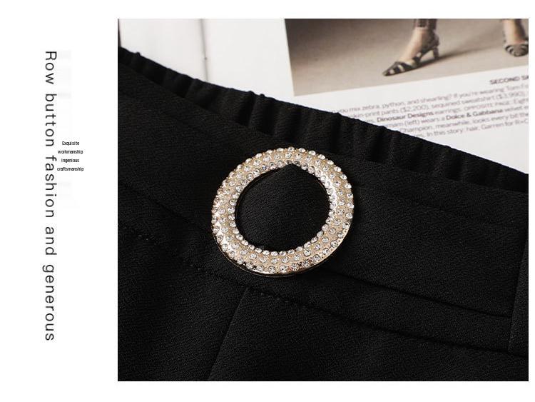 Women's High-Waisted Slimming Flare Pants - Spring 2025 New Style Micro-Flare Drape Petite Horseshoe Pants