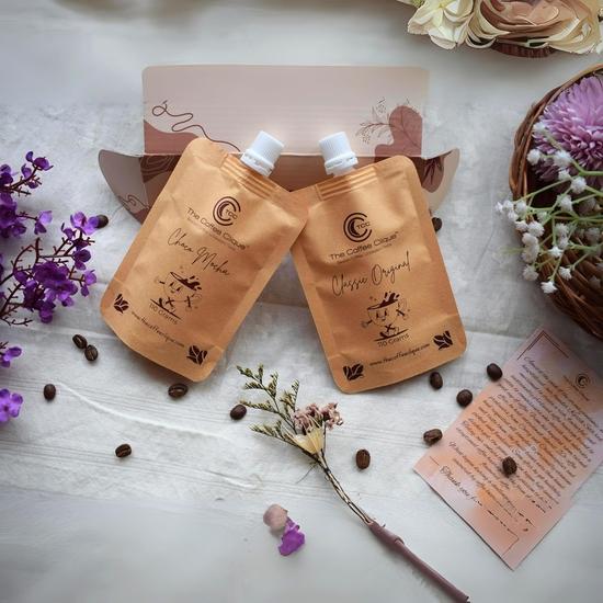 The Coffee Clique | Classic Original + Choco Mocha | Beaten Coffee Paste | Cafe Like Cappuccino At Home| Combo of 2 | 220 Grams | Flavoured Coffee