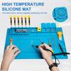 Magnetic Silicone Soldering Mat Heat Insulation Anti-Scratch Work Pad for DIY Phone Circuit Board Repair Use