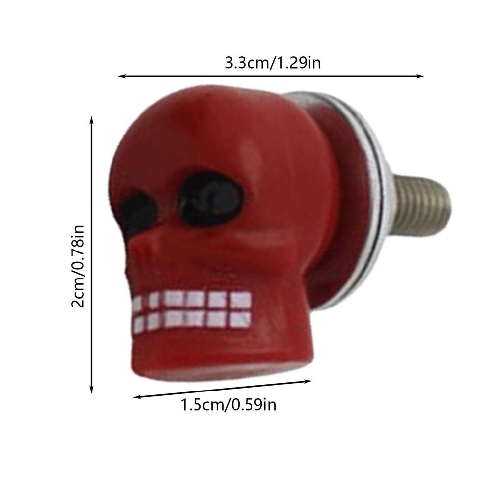 Motorcycle License Plate Bolts, Motorcycle License Plate Screws - Motorcycle Modification, Decorative Skull Screws,