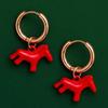 Unique Horse Pendant Earrings Fashion Earrings Ear Jewelry Alloy Texture Suitable for Casual and Formal Occasions