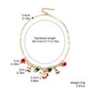 Christmas Tree Rice Beaded Chain Santa Cartoon Pendant Bracelet  Women