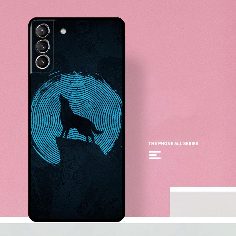 Wolf Art Black Phone Case For Samsung Galaxy S25 S26 Ultra S20 S21 S22 S23 S24 Plus S10 S25 FE Cover Coque
