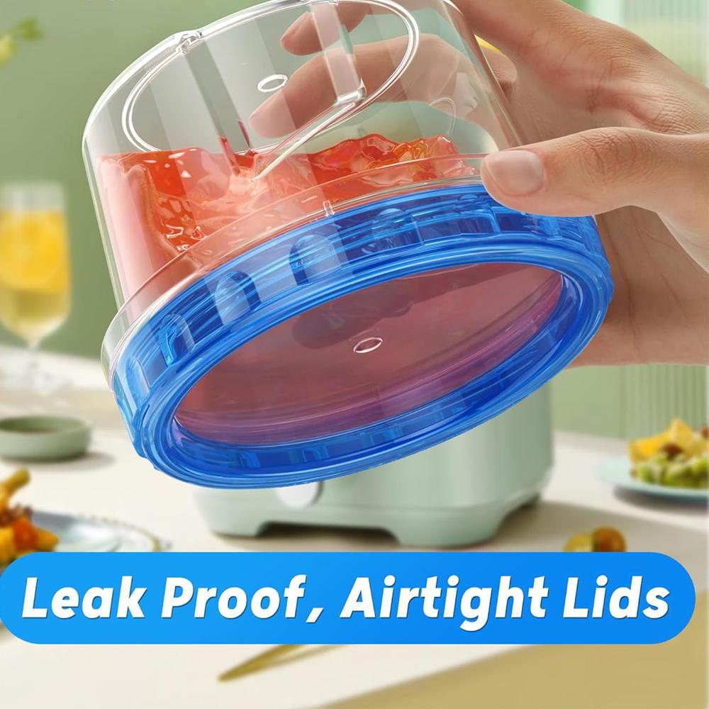 17oz Freezer Storage Containers, Plastic Food Storage Containers with Twist Top Lids, BPA Free and Reusable Soup Containers