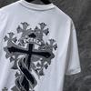 8937 CHROME HEARTS 2026 Summer New High Quality Cotton Round Neck Loose Large Size Men's and Women's T-shirt Couple T-shirt