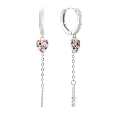 Silver Earrings with  (2146018)