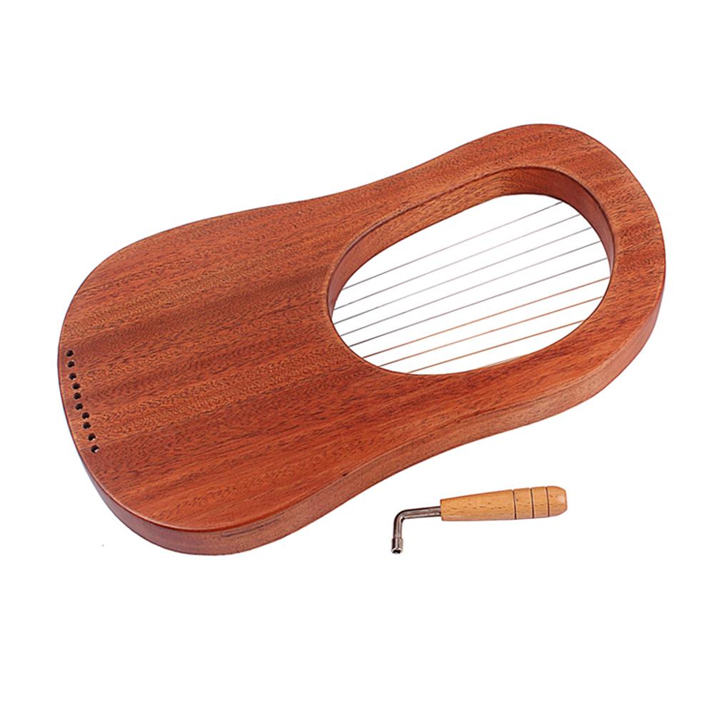 Cheap 10 Strings Lyre Harp Piano Learners Beginners Practice String ...