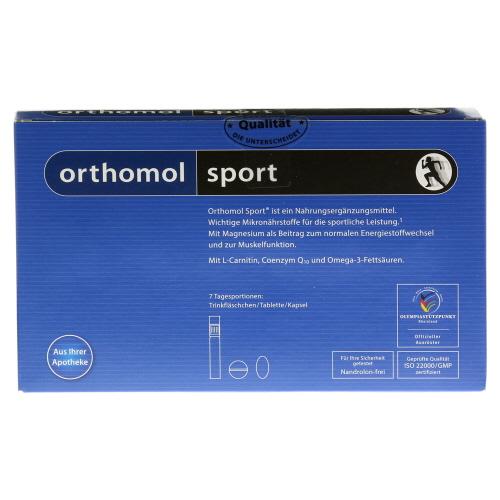 

Orthomol sports nutrition supplement drink powder capsule type 7-day supply