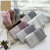 Unisex Japanese Style Cotton Linen Striped Scarves Men Soft Warm Neckerchief Male Accessories Short Tassel Bufandas Shawls