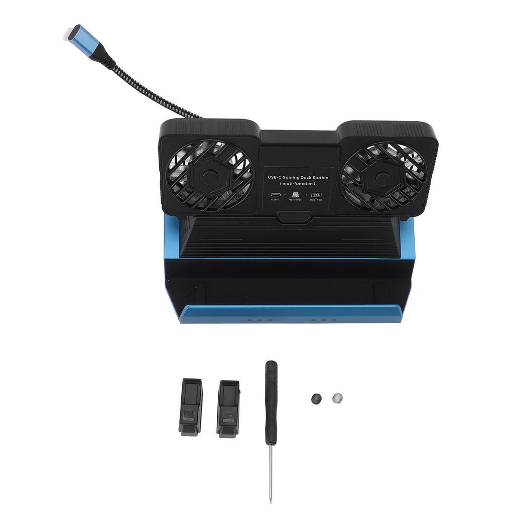 10 in 1 Docking Station for Legion Go for MSI Claw with Detachable Dual Cooling Fan 4K 60Hz Gigabit