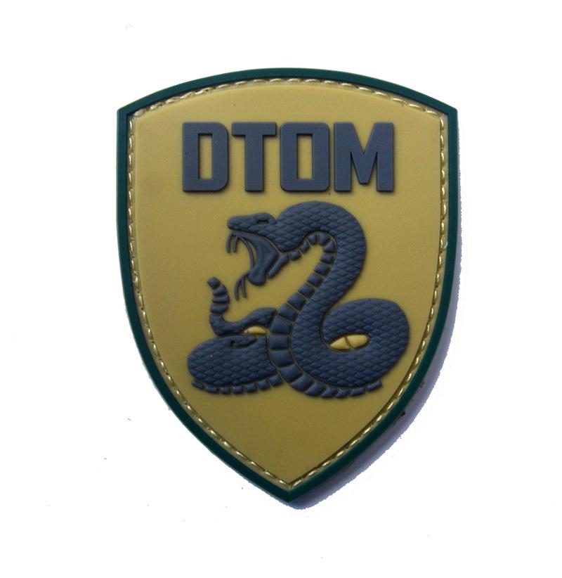 DTOM Gadsden Snake Morale Patch - Hook & Loop PVC Velcro