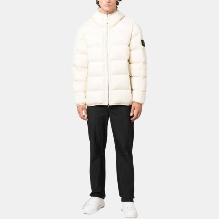STONE ISLAND Compass Patch Zip Up Puffer Jacket 791543728-V0097